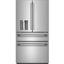 KitchenAid 36-Inch, 29.51 Cu. Ft. Freestanding French 4-Door Refrigerator With Water And Ice Dispensing System - KRMF436SPS