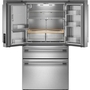 KitchenAid 36-Inch, 29.51 Cu. Ft. Freestanding French 4-Door Refrigerator With Water And Ice Dispensing System - KRMF436SPS