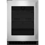 KitchenAid 24-Inch, 5.2 Cu. Ft. Compact Refrigerator With Glass Door - KURL324SSB