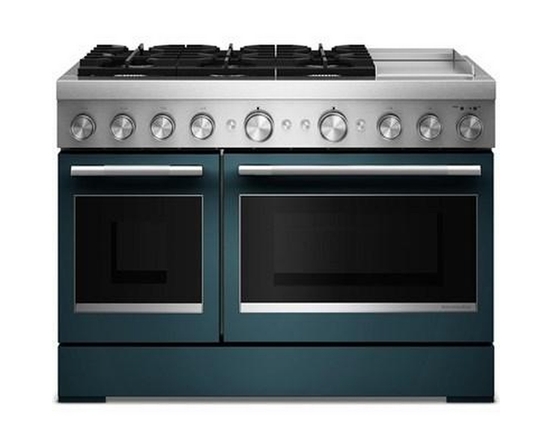 KitchenAid 48-Inch Freestanding Commercial-Style Dual-Fuel Range With Griddle - KFDD948SAG