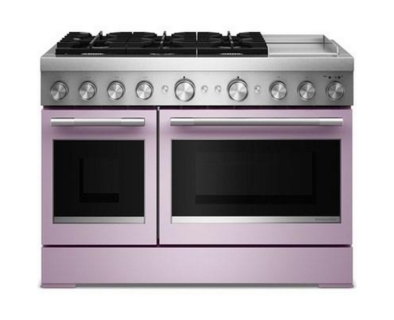 KitchenAid 48-Inch Freestanding Commercial-Style Dual-Fuel Range With Griddle - KFDD948SWF