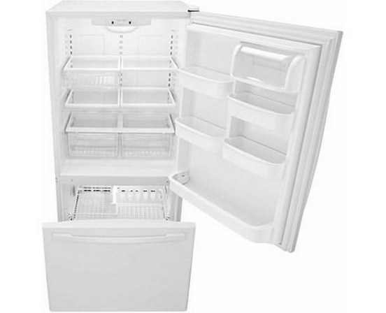 Amana 33In 22 Cu.Ft. Bottom Mount Freezer Refrigerator - ABB2224BRW
