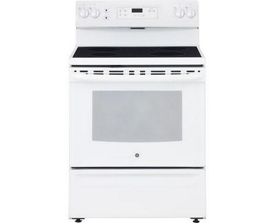 GE 30-Inch Freestanding Electric Range With Smooth Top - JCBS630DKWW
