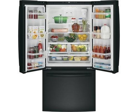 GE 33-Inch, 18.6 Cu. Ft. Counter-Depth French-Door Refrigerator - GWE19JGLBB