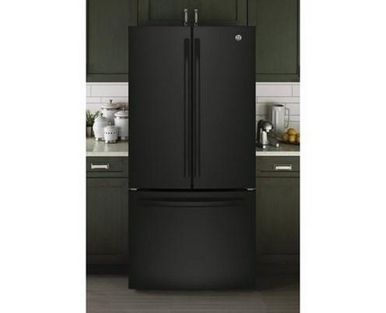 GE 33-Inch, 18.6 Cu. Ft. Counter-Depth French-Door Refrigerator - GWE19JGLBB