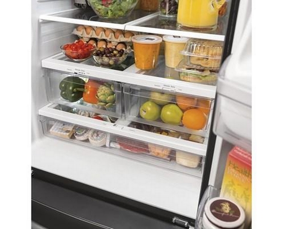 GE 33-Inch, 18.6 Cu. Ft. Counter-Depth French-Door Refrigerator With Ice Maker - GWE19JGLWW