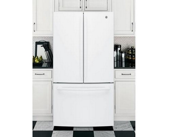 GE 36-Inch, 27 Cu.Ft. Freestanding French 3-Door Refrigerator With Internal Water Dispenser - GNE27JGMWW