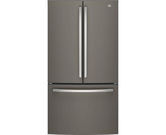 GE 36-Inch, 27 Cu.Ft. Freestanding French 3-Door Refrigerator With Internal Water Dispenser - GNE27JMMES