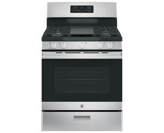 GE 30-Inch Freestanding Gas Range With Steam Clean - JCGBS66SEKSS
