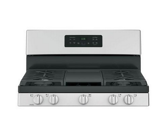 GE 30-Inch Freestanding Gas Range With Steam Clean - JCGBS66SEKSS