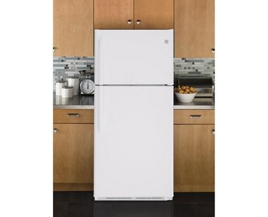 GE 30-Inch 18 Cu. Ft. Top Freezer Refrigerator - GTS18FTLKWW
