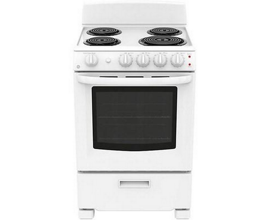 GE 24-Inch Freestanding Electric Range With Sensi-Temp Technology - JCAS300DMWW