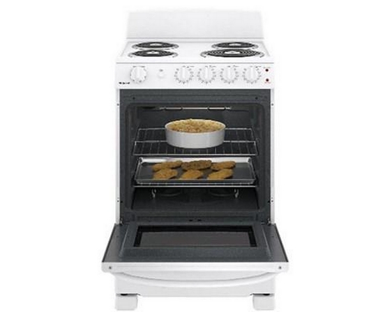GE 24-Inch Freestanding Electric Range With Sensi-Temp Technology - JCAS300DMWW