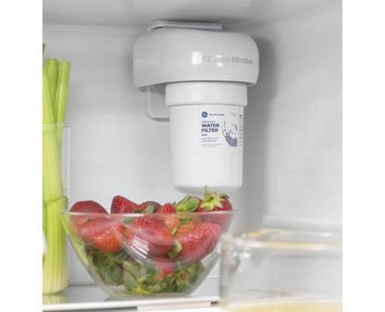 GE 33-Inch, 24.8 Cu. Ft. French 3-Door Refrigerator With Internal Water Dispenser - GNE25JYKFS