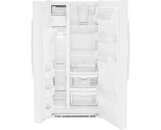 GE 33-Inch, 23 Cu. Ft. Side-By-Side Refrigerator With Water And Ice Dispensing System - GSS23GGPWW