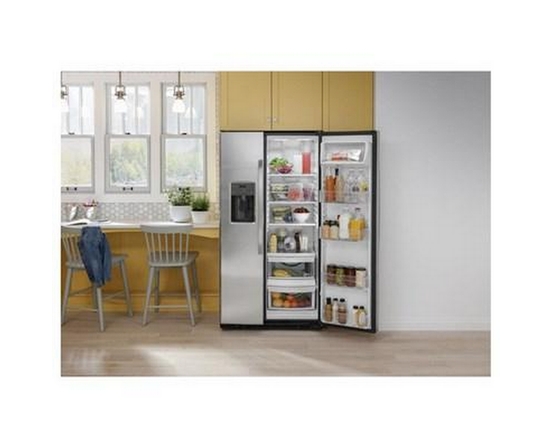 GE 33-Inch, 23 Cu. Ft. Side-By-Side Refrigerator With Water And Ice Dispensing System - GSS23GYPFS