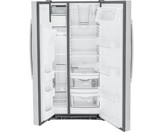 GE 33-Inch, 23 Cu. Ft. Side-By-Side Refrigerator With Water And Ice Dispensing System - GSS23GYPFS