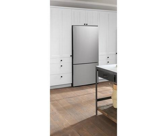 GE 32-Inch, 17.7 Cu.Ft. Counter-Depth Bottom Freezer Refrigerator With Led Lighting - GBE17HYRFS