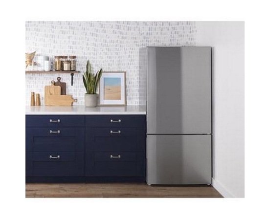 GE 32-Inch, 17.7 Cu.Ft. Counter-Depth Bottom Freezer Refrigerator With Led Lighting - GBE17HYRFS