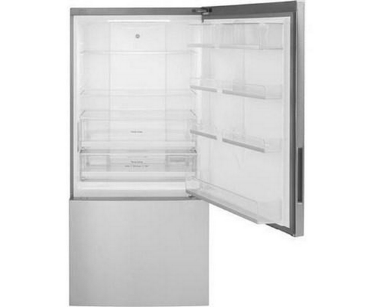 GE 32-Inch, 17.7 Cu.Ft. Counter-Depth Bottom Freezer Refrigerator With Led Lighting - GBE17HYRFS