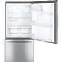 GE 33-Inch, 24.8 Cu.Ft. Freestanding Bottom Freezer Refrigerator With Interior Ice Maker - GDE25EYKFS
