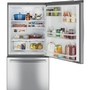 GE 33-Inch, 24.8 Cu.Ft. Freestanding Bottom Freezer Refrigerator With Interior Ice Maker - GDE25EYKFS