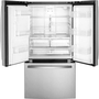 GE 36-Inch, 20.6 Cu.Ft. Counter-Depth French 3-Door Refrigerator With Exterior Ice Maker - GYE21JYMFS