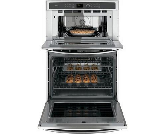 GE Profile 30-Inch, 5 Cu. Ft. Built-In Combination Wall Oven With Convection - PT7800SHSS