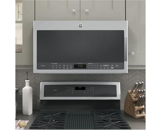 GE Profile 30-Inch, 2.1 Cu. Ft. Over-The-Range Microwave Oven With Chef Connect - PVM2188SJC